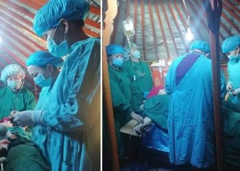 Малчны гэрт кесар хагалгаа хийж, эх хүүхдийг эсэн мэнд эх барьж авав