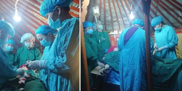 Малчны гэрт кесар хагалгаа хийж, эх хүүхдийг эсэн мэнд эх барьж авав