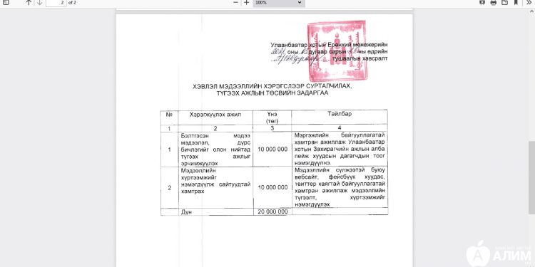 Т.Гантөмөр 59 мянган дагагчтай Захирагчийн албаны пэйжийн дагагчдын тоог нэмэгдүүлэхэд 20 сая төгрөг зарцуулжээ