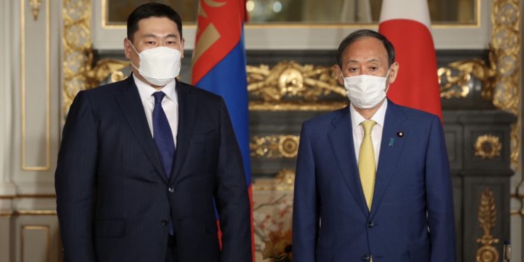 ЕРӨНХИЙ САЙД Л.ОЮУН-ЭРДЭНЭ ЯПОН УЛСЫН ЕРӨНХИЙ САЙД Ё.СҮГАТАЙ АЛБАН ЁСНЫ УУЛЗАЛТ ХИЙВ