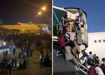 Хүүхдээ тэвэрсэн эцэг эхчүүд нисэх онгоц руу зүтгэж “Афган хүмүүсийг ч гэсэн бодооч дээ” гэв