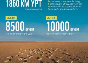 10 МЯНГА ОРЧИМ МОНГОЛ БӨХӨН ТООЛОГДЖЭЭ