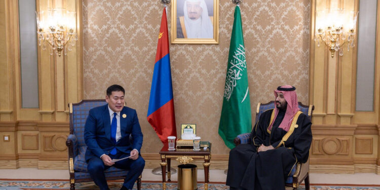 ЕРӨНХИЙ САЙД Л.ОЮУН-ЭРДЭНЭ САУДЫН АРАБЫН ХААНТ УЛСЫН УГСАА ЗАЛГАМЖЛАХ ХАНХҮҮ БӨГӨӨД ЕРӨНХИЙ САЙД МУХАММАД БИН САЛМАН АЛЬ-САУДТАЙ УУЛЗЛАА